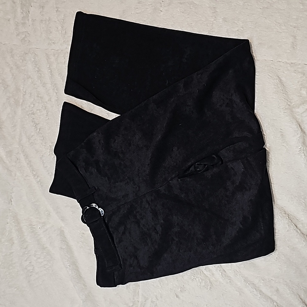 Vintage 90s In Design Girls Black Dress pants with built in belt